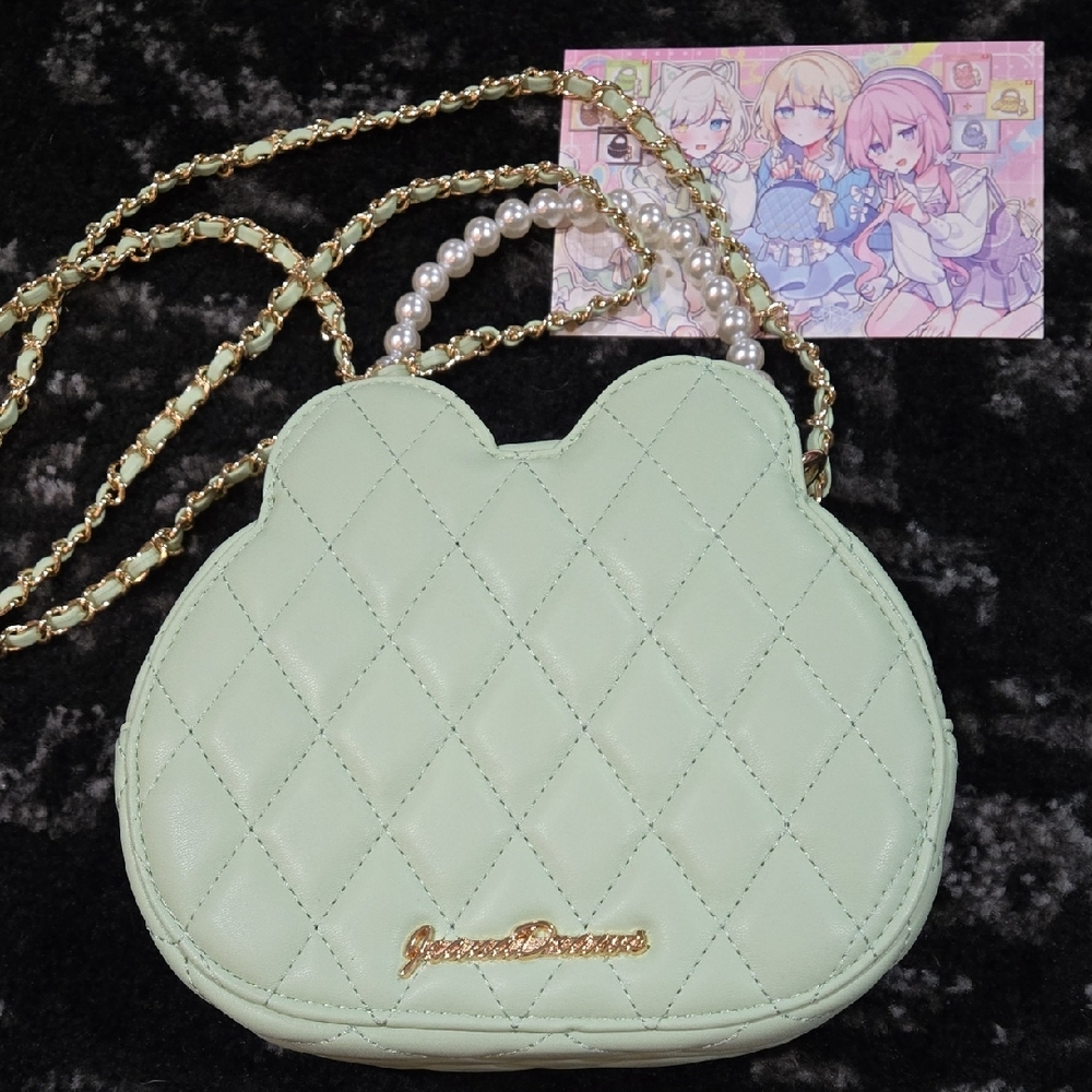 Jeanadraws Green Quilted Frog Bag Lolita Kawaii Fashion